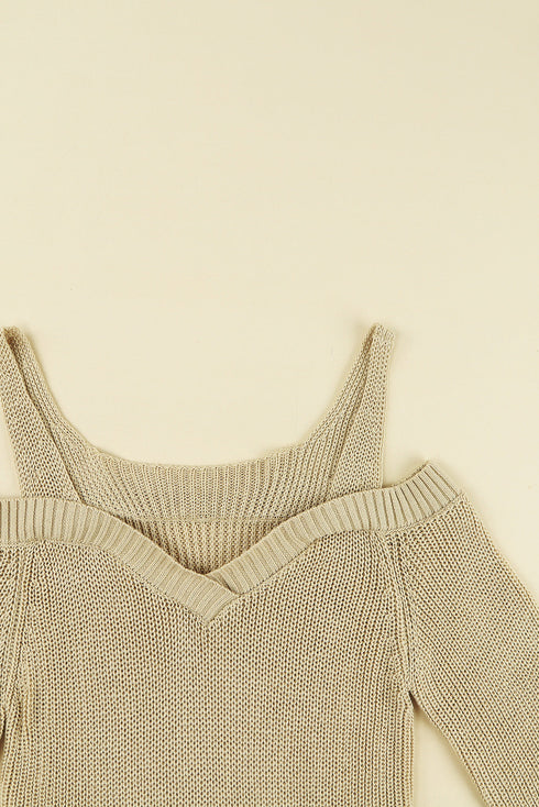 Dew Shoulder Knitted Sweater